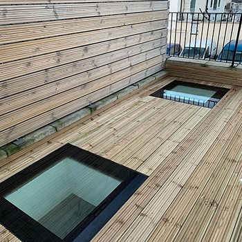 Skylight in Decking. West London Glazier